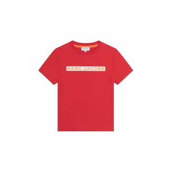 Marc Jacobs tricou de bumbac pentru copii culoarea rosu, cu imprimeu