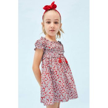 Mayoral rochie din bumbac pentru copii culoarea rosu, mini, evazati ieftina