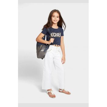 Michael Kors tricou de bumbac pentru copii culoarea albastru marin ieftin