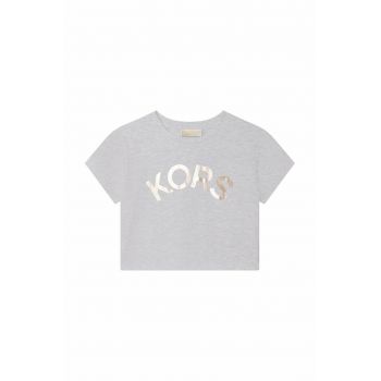 Michael Kors tricou de bumbac pentru copii culoarea gri