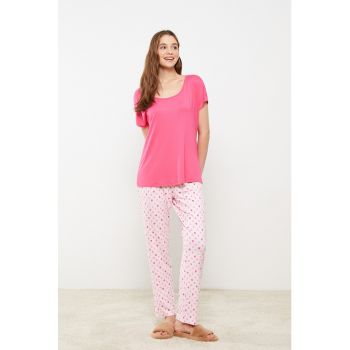 Pijama cu bretele incrucisate pe spate