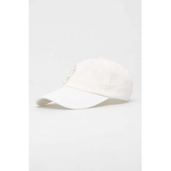 United Colors of Benetton șapcă din bumbac pentru copii culoarea alb, cu imprimeu ieftina