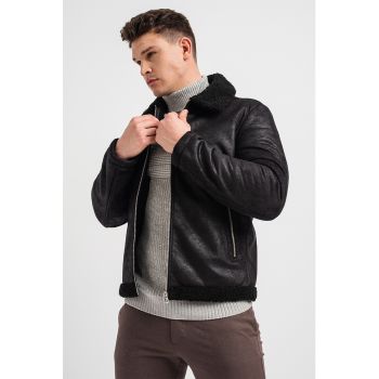 Jack & Jones - Jacheta de blana sherpa sintetica cu buzunare cu fermoar