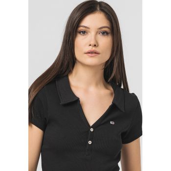 Tricou crop din amestec de bumbac organic