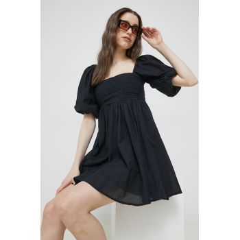 Abercrombie & Fitch rochie culoarea negru, mini, evazati