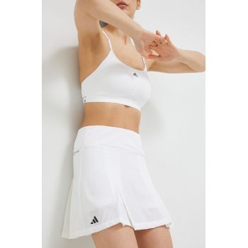 adidas Performance fustă culoarea alb, mini, evazați HT7184