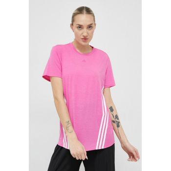 adidas Performance tricou de antrenament Train Icons culoarea roz