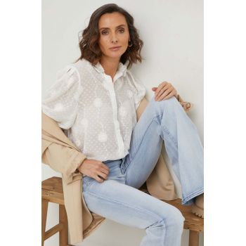 Answear Lab camasa femei, culoarea alb, cu guler clasic, regular