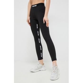 Dkny colanti femei, culoarea negru, cu imprimeu