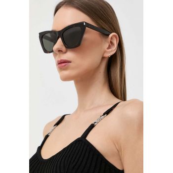 Saint Laurent ochelari de soare femei, culoarea maro, SL 214 KATE