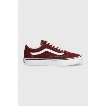 Vans tenisi Old Skool femei, culoarea bordo de firma originali