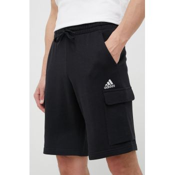 adidas pantaloni scurți din bumbac culoarea negru HA4338 ieftini