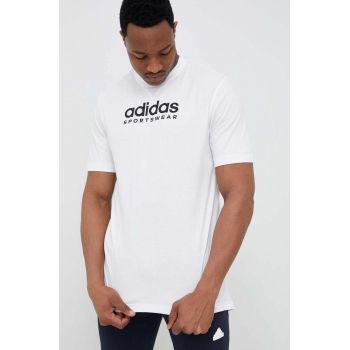 adidas tricou din bumbac culoarea alb, modelator de firma original