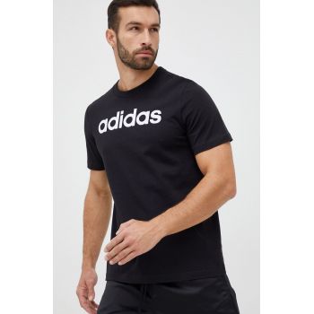 adidas tricou din bumbac culoarea negru, cu imprimeu IC9274