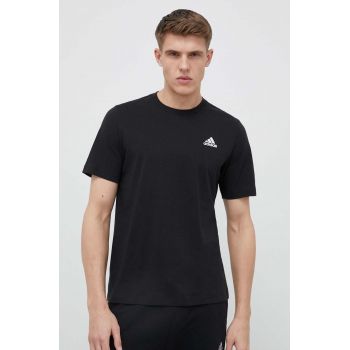 adidas tricou din bumbac culoarea negru, uni IC9282 ieftin