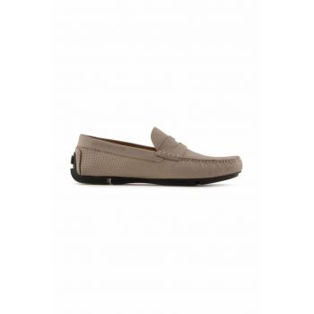 Emporio Armani mocasini din piele intoarsa X4B146 XN784 S747 barbati, culoarea maro, X4B146 XN784 S747