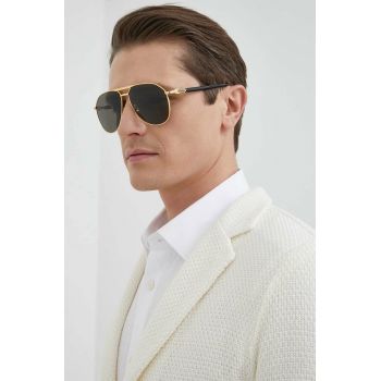 Gucci ochelari de soare barbati, culoarea negru de firma originali