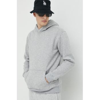 Hollister Co. bluza barbati, culoarea gri, cu glugă, melanj