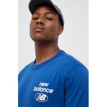 New Balance tricou din bumbac cu imprimeu de firma original