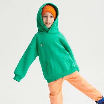 Reserved - Bluză oversize cu glugă - Verde