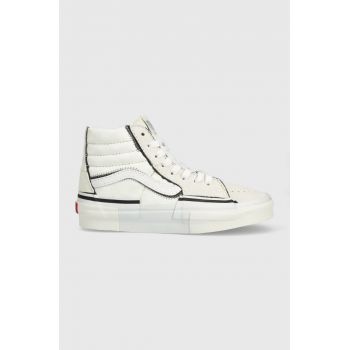 Vans teniși SK8-Hi Reconstruct culoarea alb VN0005UKQJM1-W/WHI