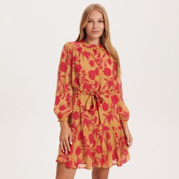 Reserved - Rochie mini cu imprimeu floral - Bej Reserved - Rochie mini cu imprimeu floral - Bej