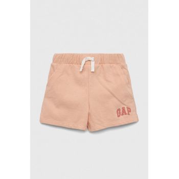 GAP pantaloni scurti copii culoarea portocaliu, cu imprimeu, talie reglabila ieftini