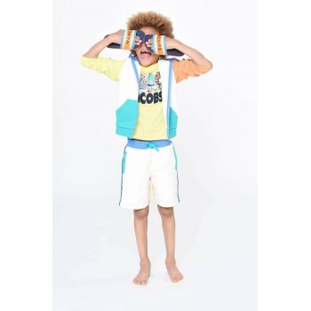 Marc Jacobs bluza copii culoarea bej, cu glugă, neted de firma original