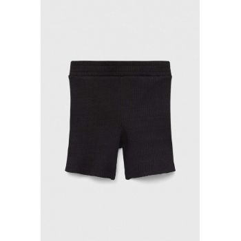 Roxy pantaloni scurti copii culoarea negru, neted