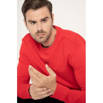Bluza de trening din bumbac cu decolteu la baza gatului Diragol