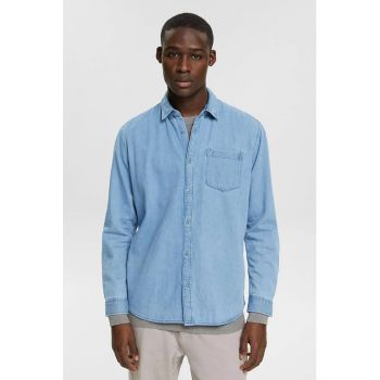 Camasa din denim cu maneci cazute