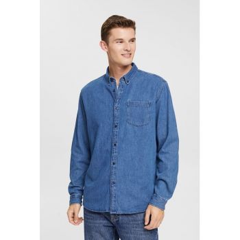 Camasa din denim cu maneci cazute