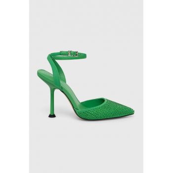 MICHAEL Michael Kors pantofi cu toc Imani culoarea verde, 40R3IMHP1D de firma originali