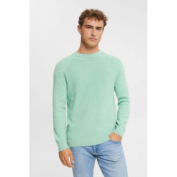 Pulover slim fit striat cu maneci raglan