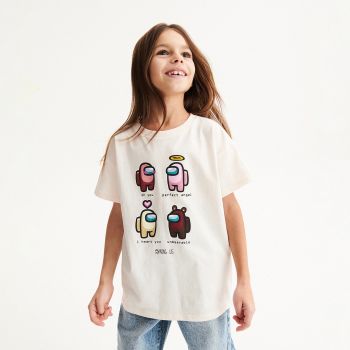 Reserved - Tricou Among Us din bumbac - Roz