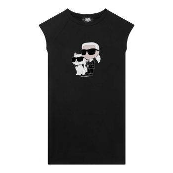 Rochie cu imprimeu logo si maneci raglan