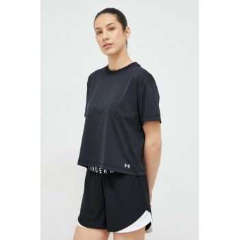 Under Armour tricou de antrenament Meridian culoarea negru