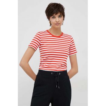 United Colors of Benetton tricou din bumbac culoarea rosu