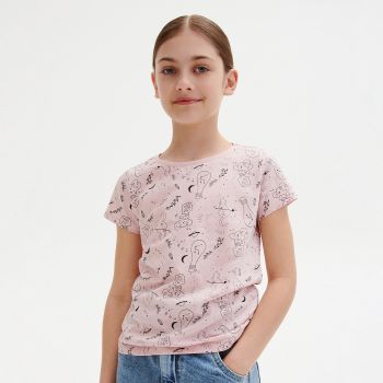 Reserved - T-shirt cu imprimeu - Roz