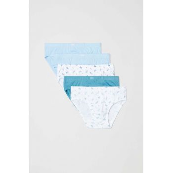 OVS chiloți din bumbac pentru copii 5-pack culoarea alb