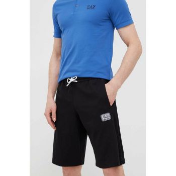 EA7 Emporio Armani pantaloni scurti din bumbac culoarea negru