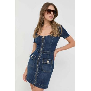 Elisabetta Franchi rochie jeans mini, mulata