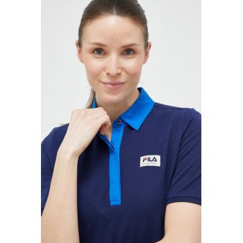 Fila polo de bumbac culoarea albastru marin de firma original