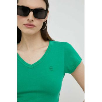 G-Star Raw tricou din bumbac femei, culoarea verde