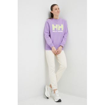 Helly Hansen bluză femei, culoarea violet, cu imprimeu 34003-071