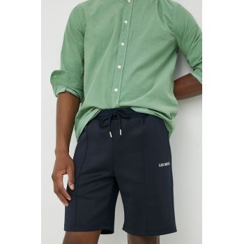 Les Deux pantaloni scurti barbati, culoarea albastru marin