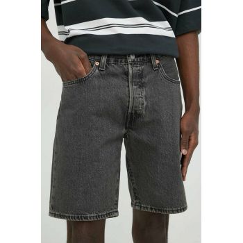 Levi's pantaloni scurti jeans barbati, culoarea gri ieftini