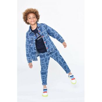 Marc Jacobs geaca de blugi pentru copii culoarea gri de firma originala