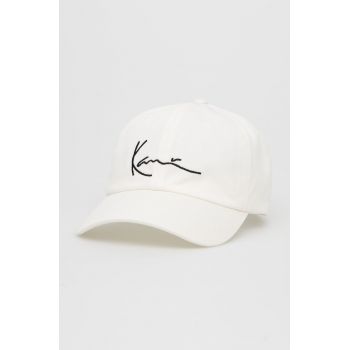 Karl Kani șapcă din bumbac culoarea alb, cu imprimeu KKMACCQ12121WHT-white ieftina