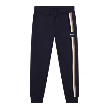 Pantaloni sport cu insertie cu model in dungi